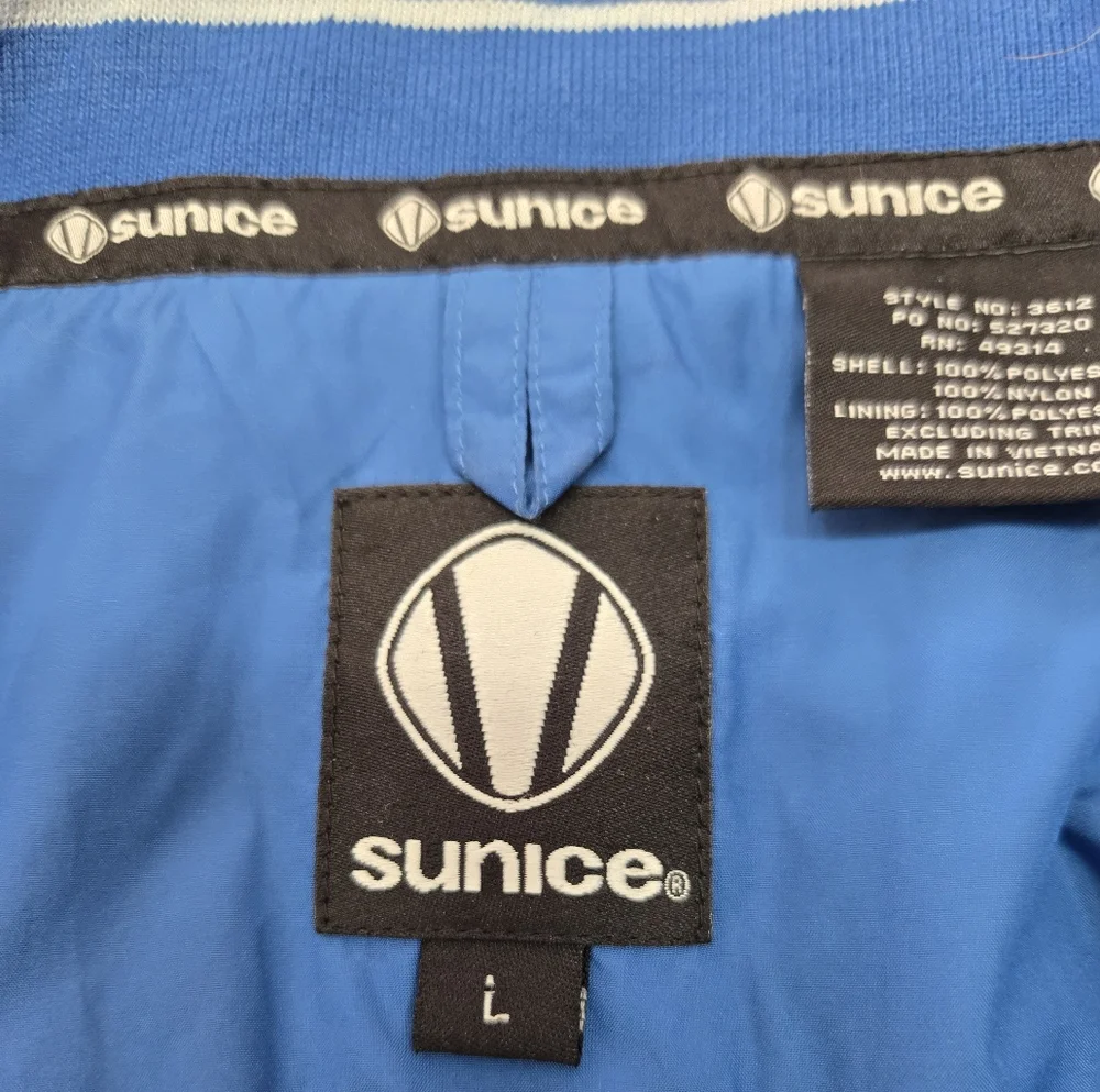 Sunice Shorter Sleeves Quarter Zip Golf Outdoors Blue Jacket  Size L